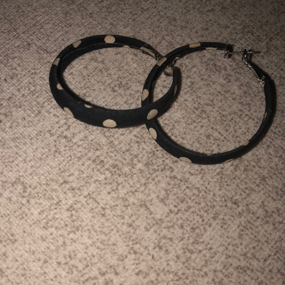 Black and white earrings